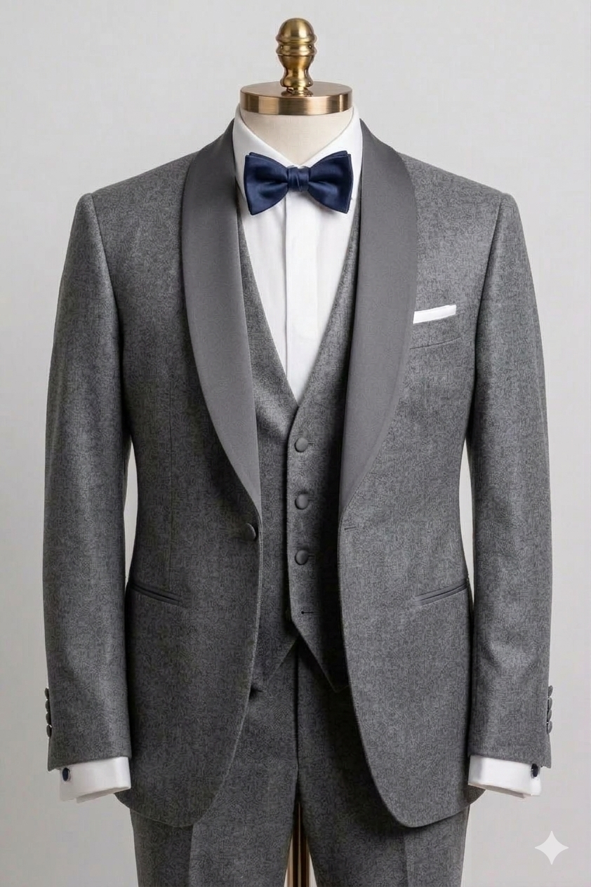 Mid-brown herringbone bespoke suit