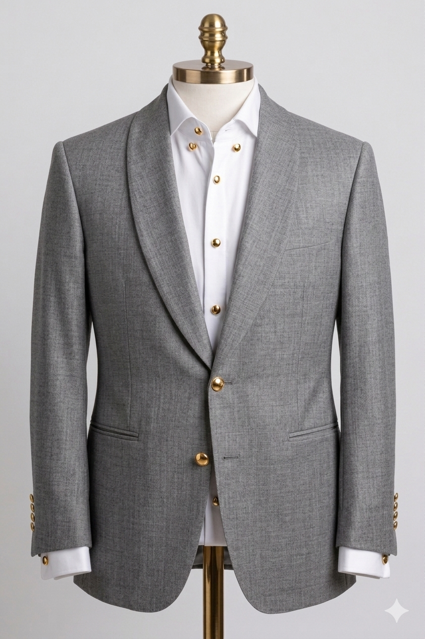 Stone grey classic bespoke suit